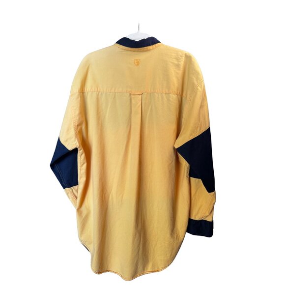Duck Head Colorblock Shirt Men’s L | Navy & Yellow | 100% Cotton - Picture 3 of 3